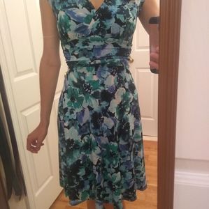 Blue floral dress